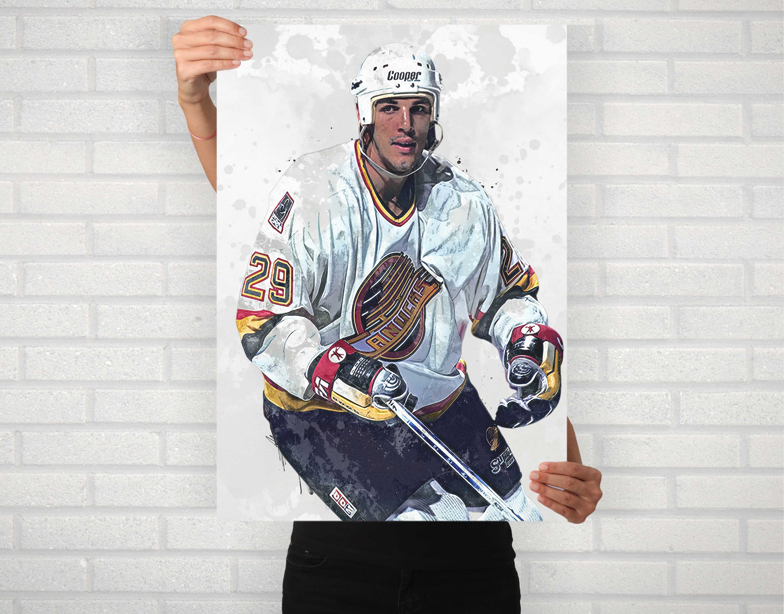 Pavel Bure Hockey Puck Poster4 Canvas Poster Bedroom Decor Sports Landscape  Office Room Decor Gift Unframe:24x36inch(60x90cm)