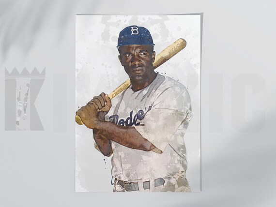 Jackie Robinson, Brooklyn Dodgers, 1947 Stock Photo