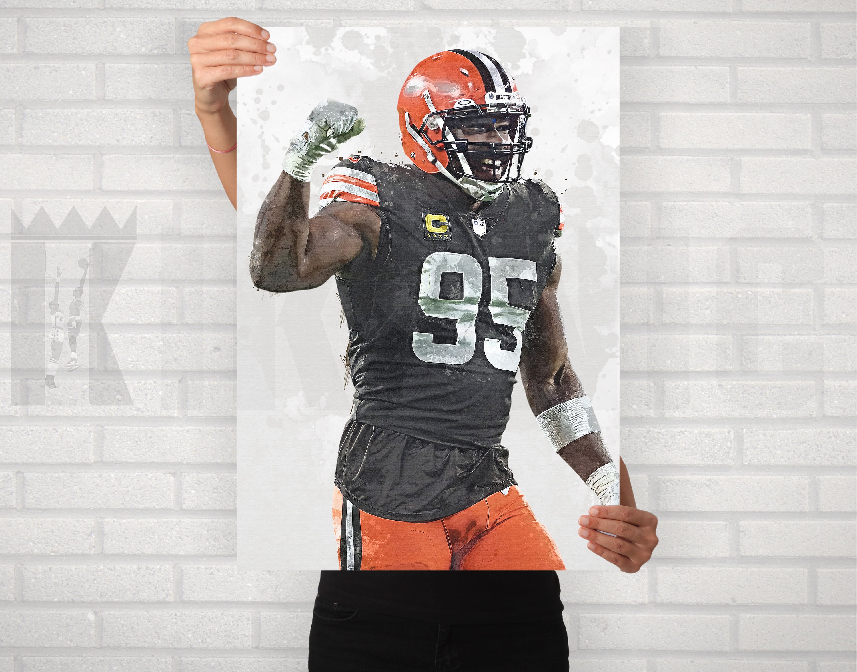 Cleveland Browns Myles Garrett 85 Poster For Fans poster canvas in