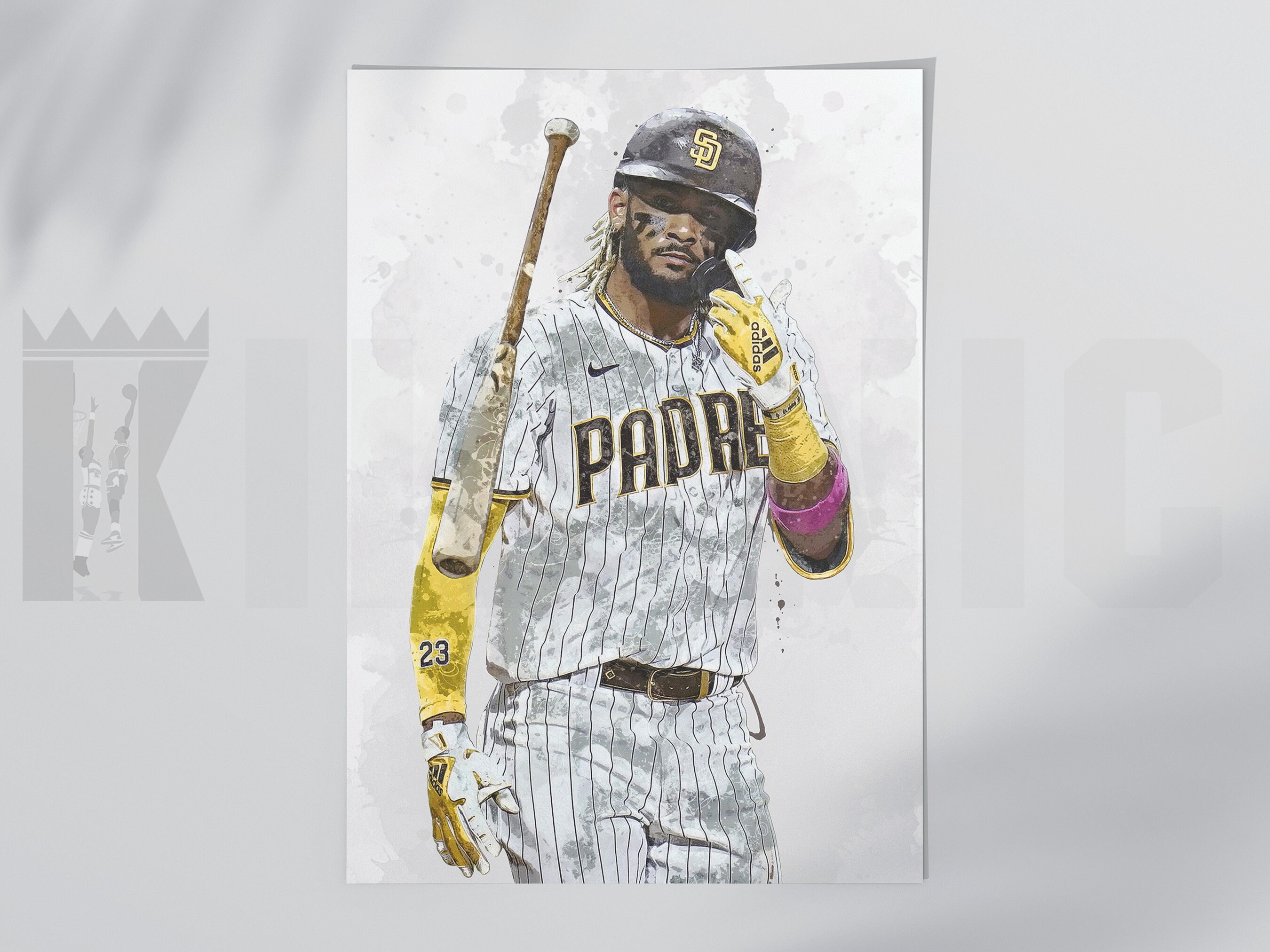 Download San Diego Padres Tatis Jr. Painting Wallpaper