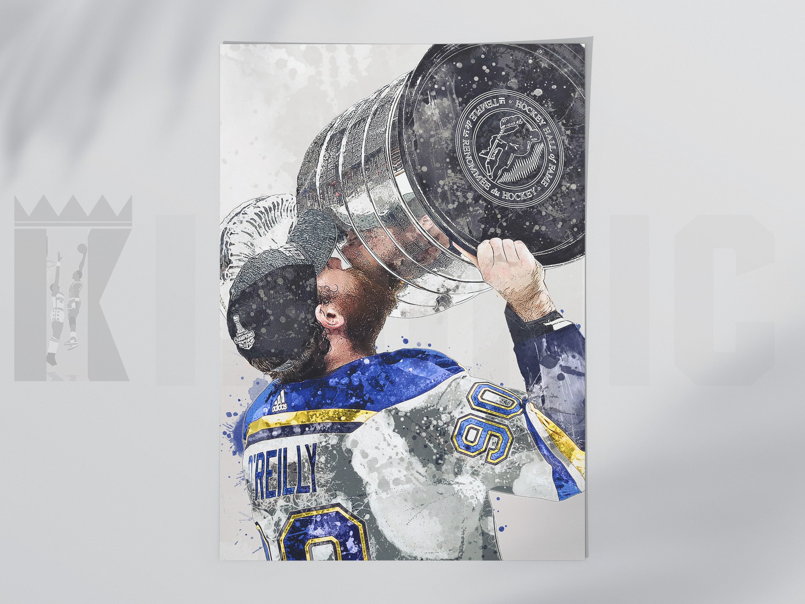 Ryan O'Reilly St. Louis Blues Poster Print, Hockey Player, Real Player,  Canvas Art, Ryan O'Reilly Decor, ArtWork, Posters for Wall SIZE 24 x 32  Inches : : Home