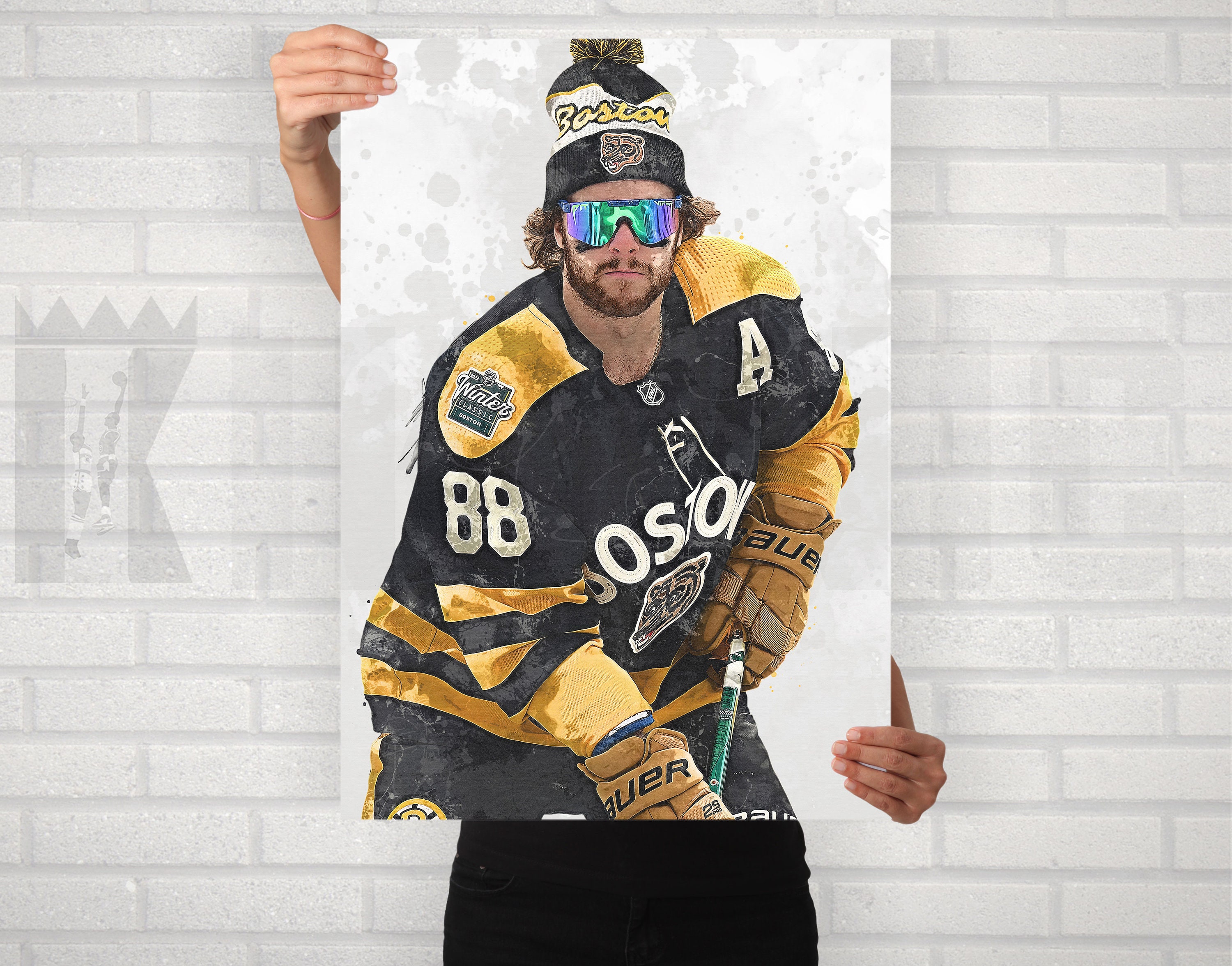 Patrice Bergeron and Brad Marchand Dual Signed / Autographed 2023 Winter  Classic Fenway Park Photo 8x10