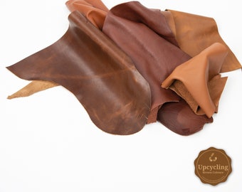 Leather scraps in brown | 500g