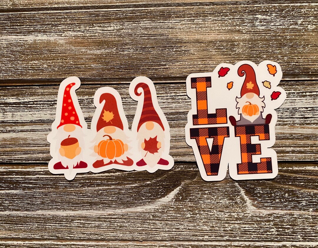 Fall Gnome Sticker Set - Etsy