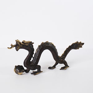 Bronze Dragon Statue, Figurine, Chinese Dragon, Mystical Animal, Unique, Handmade, Room Decor, Apartment decor, Mother Birthday Gift