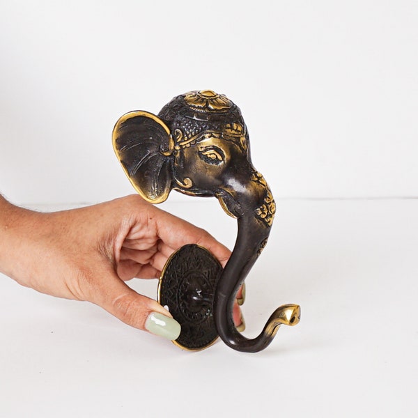 Bronze Elephant Door Handle, 5.2 Inch Figurine, African Animal, Unique Statue, Ornament, Home Decor, Gift for Friend, Mothers Day Gifts