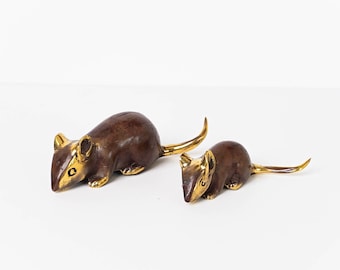 Bronze Mouse Figurine, Animal Statue, Brass Decor, Animal Ornament, Mouse, Handmade Decor, Home Table Decor, Gift for Women, Gift for Him