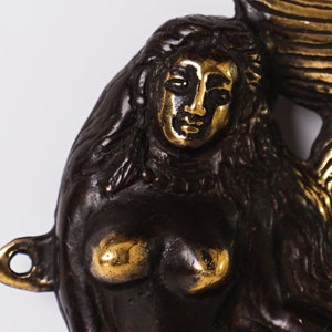Bronze Mermaid Hook, 6 Inch Figurine, Wall Hook, Art, Unique Miniature, Handmade, Room Decor, Gift for Him, Healing Gift, Mother Day Gift image 5