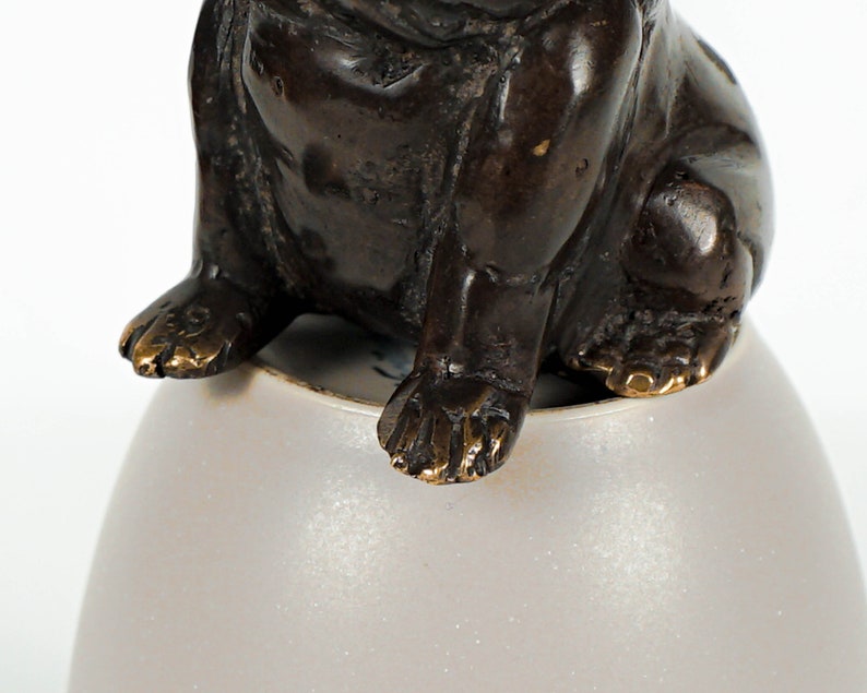 Bronze Pitbull Figurine, 2.9 Animal Statue, Brass Decor, Animal Ornament, Dog, Office Decor, Table Room Gift, Gift for Mom, Gift for Dad image 8