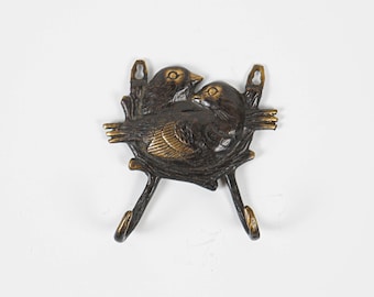 Couple Bronze Hook, 5" Figurine, Key Hanger, Wall Hook, Towel Hook, Miniature, Kitchen Decor, Home Decor, Birthday Gift, Gift for Mom