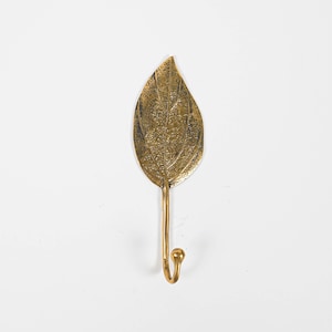 Blattförmiger Bronzehaken, 19,8 cm große Figur, Schlüsselhaken, Wandhaken, Kleiderhaken, Miniatur, Raumdekoration, Küchendekoration, Wohnaccessoires, Geschenkidee