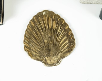 Shell Bronze tray,  Accessories Organizer, Earing organizer, Room Décor, Decorative Desk Tray, Bronze Plate, Unique Decor, Gifts for Her