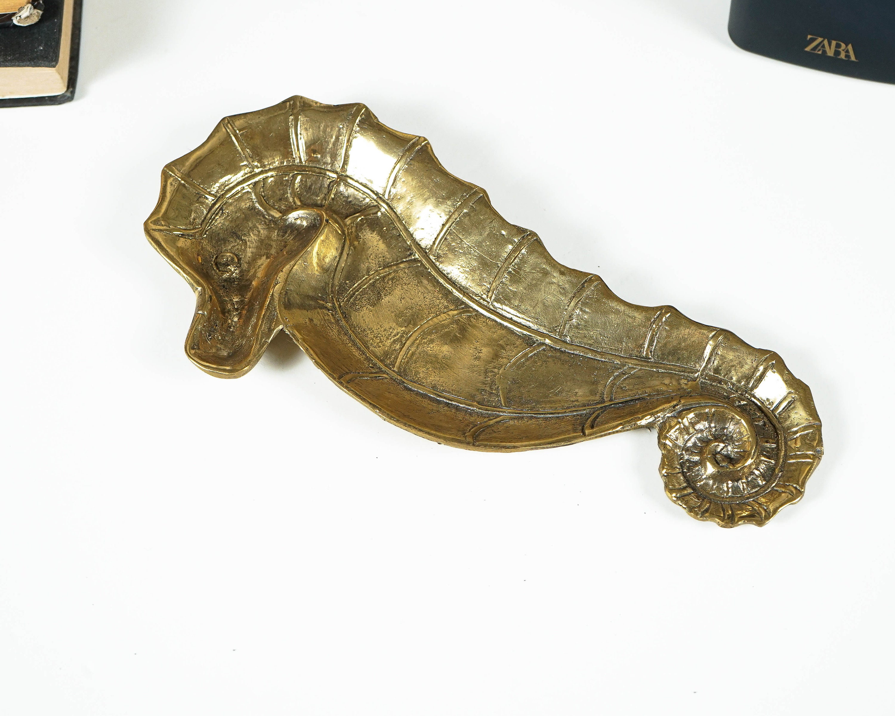 Plateau En Bronze Motif Hippocampe, Organisateur De Clés, Original, Porte-Clés, Cadeau Laiton Pour Maman, Décoration Bureau
