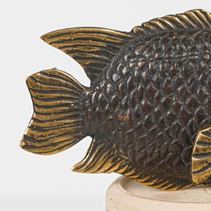 Bronze Fish Figurine, 2.3 Figurine, Animal Statue, Brass Decor, Handmade, Animal Ornament, Nursery Decor, Gift for Women, Gift for Him image 6