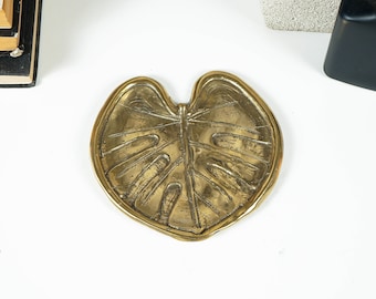 Lotus Leaf Bronze Tray, Key Holder, Key organizer, Valet Tray, Tabletop Décor, Tropical Decor, Home Gift, Gift for Him, Best Friend gift