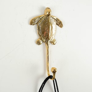 Unique Sea Turtle  Bronze Hook, 6.3" Figurine, Key Hanger, Wall Hook, Towel Hook, Miniature, Ocean Decor, Gift for Her, Memorial Gift