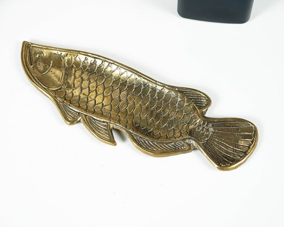 Fish Gold Tray, Bronze Plate, Key Organizer, Key Holder, Kitchen Décoration, Fish Décor, Marine life, Animal, Gift for Mother, Gift Idea