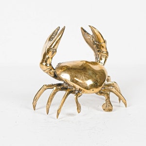 Bronze Crab Statue, 3.7 Animal Figurine, Ocean, Handmade, Office Decor, Beach Decor, Tabletop Decor, Gift for Sister, Mothers Day Gifts image 5