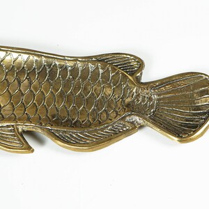Plateau doré en forme de poisson, plateau en bronze, organiseur de clés, porte-clés, décoration de cuisine, thème marin, animaux image 4