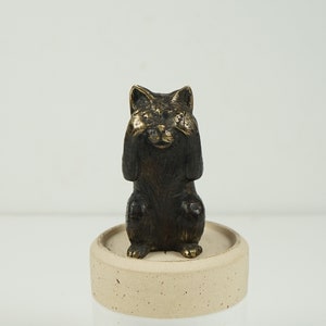 Cat Statue, 3&quot; Animal Statue, Animal Bronze Sculpture, Miniature, Bronze Art, Tabletop Decor, Cat Lover, Interior Decor, Gift for Him