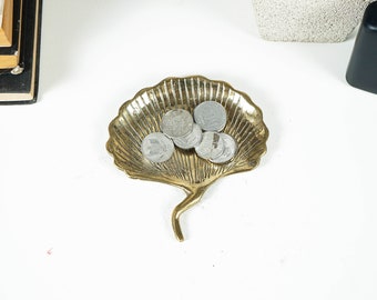 Shell bronze tray,  Accessories Organizer, Earing organizer, Unique, Decorative Desk Tray, Bronze Plate, Kitchen Decor, Mothers Day Gifts