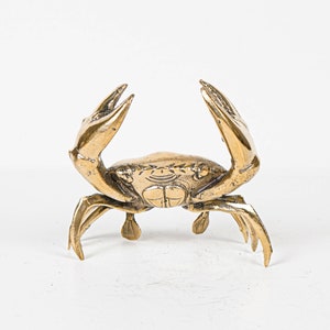 Bronze Crab Statue, 3.7 Animal Figurine, Ocean, Handmade, Office Decor, Beach Decor, Tabletop Decor, Gift for Sister, Mothers Day Gifts image 3