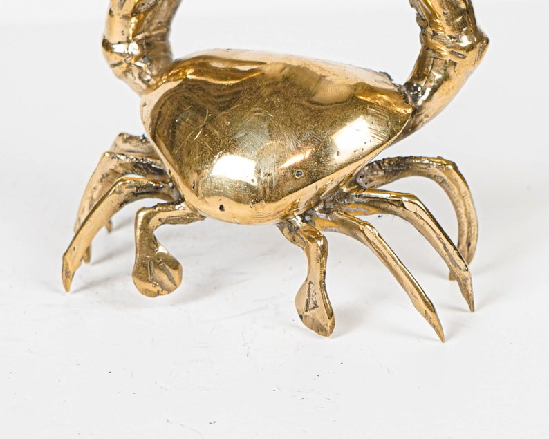 Bronze Crab Statue, 3.7 Animal Figurine, Ocean, Handmade, Office Decor, Beach Decor, Tabletop Decor, Gift for Sister, Mothers Day Gifts image 7