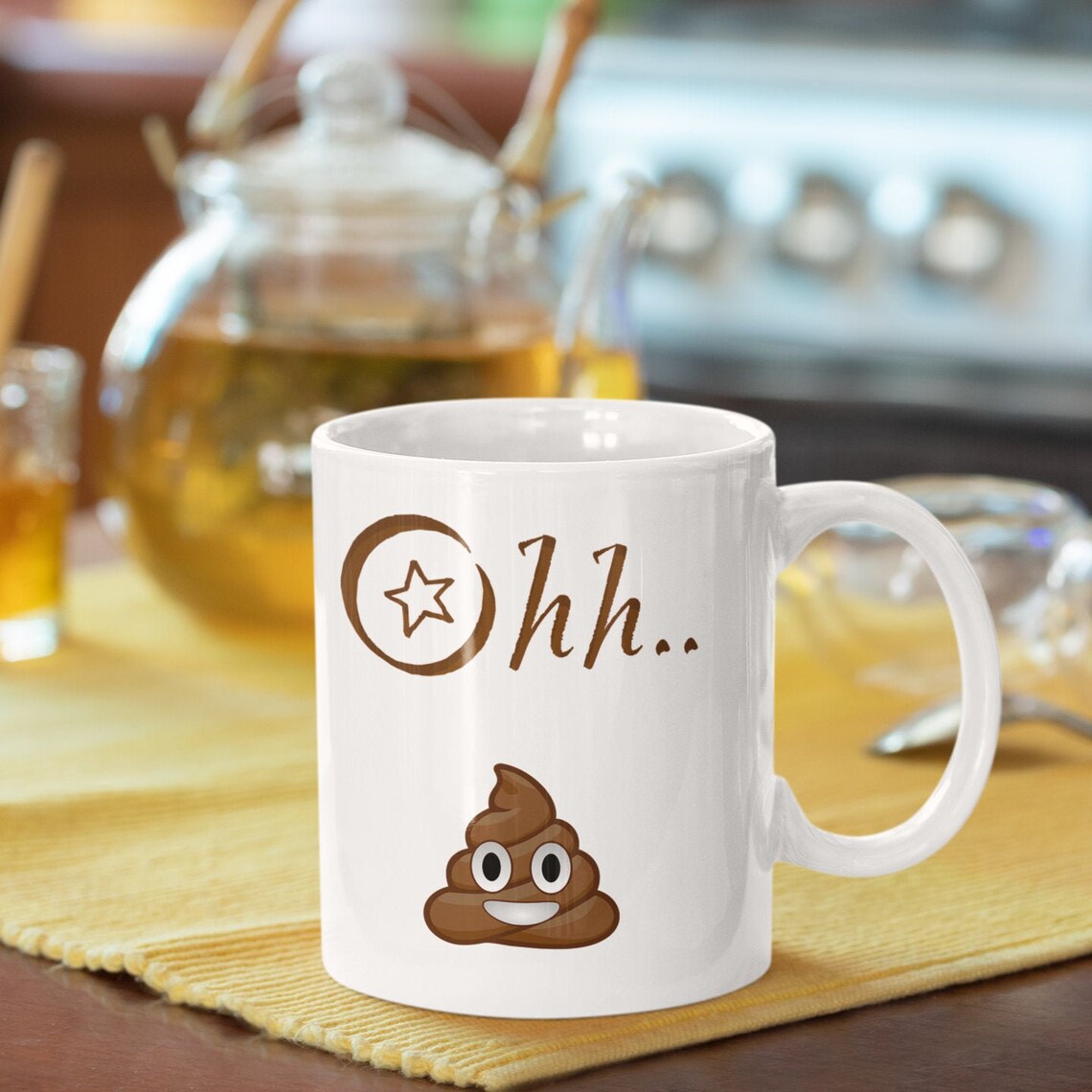 Ohh S.. Poop Emoji Funny Coffee Mug Gifts 11oz Beautiful Etsy