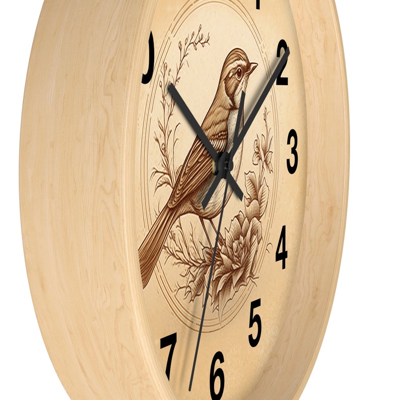 Bird Vintage Style Round Wall Clock Antique Style Decor for Etsy