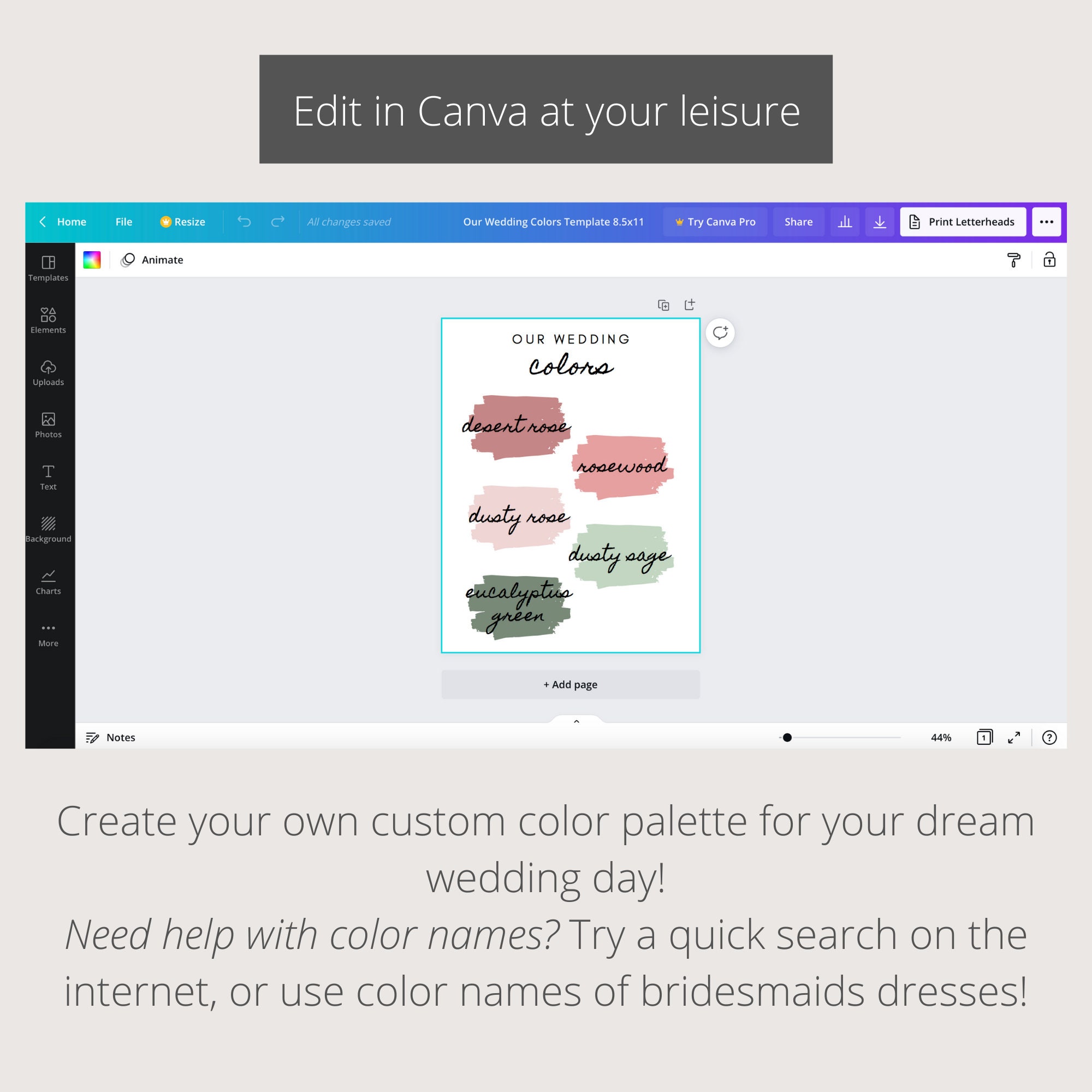 Build your own wedding color palette | Beachweddingtips.com