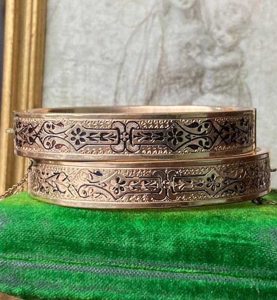 Pair of Victorian Enamel Bangles