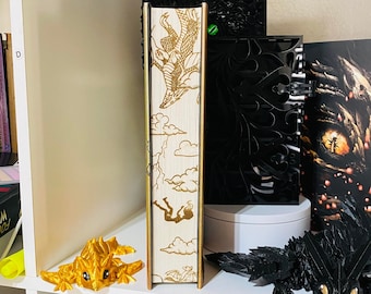 Laser Engraved Book Edges| Dragon Design | Fantasy Collector Edition Display Book