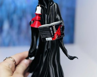 Sensenmann hält Buch und Kerze als 3D Druck Datei für Bambus