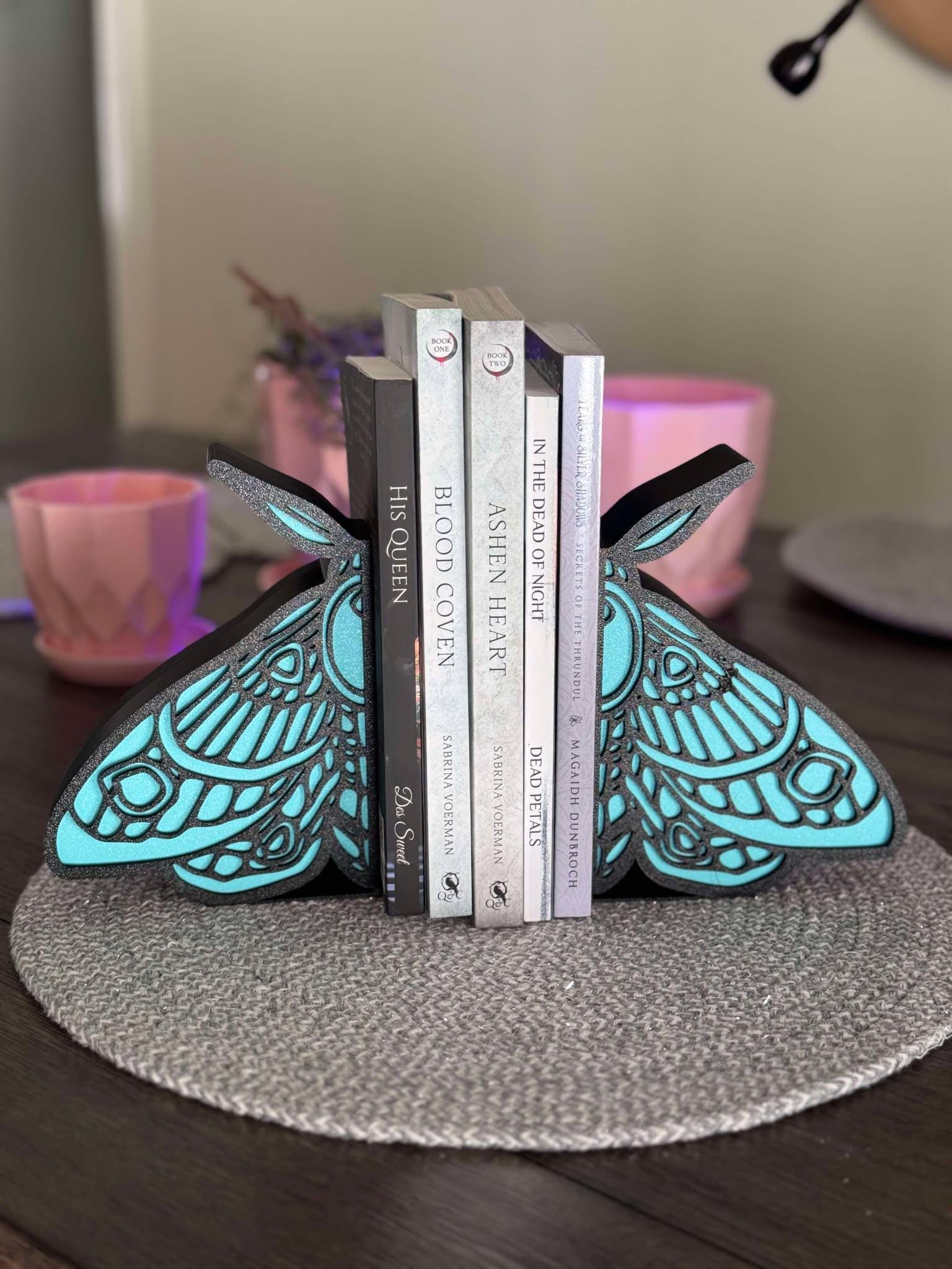 Moth Bookends | 3d Printed | Dark Romance | Fantasy | Nature | Reader ...