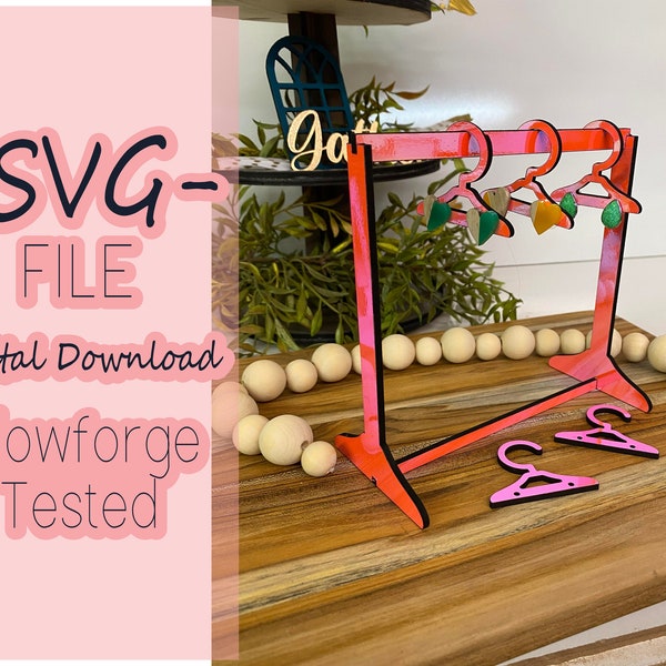 Earring Holder- digital download- SVG- earring display- Earring rack- Glowforge- Cut File- SVG Download- Laser File- Instant Download