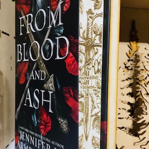 From Blood and Ash End Papers Laser Engraved | Book Edges | Special Edition