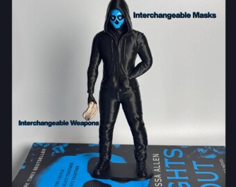 Silent Watcher Regalfigur | Lauern | Stiller Betrachter | Maskierter Fremder | Horror Schleicher | Thriller Inspirierte Kapuzen Figur
