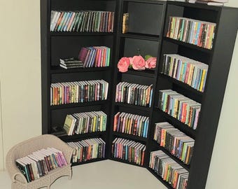Miniature  Bookshelf for 1.1in tall books| Mini Bookcase| Books| Miniature Doll House | Book shelf| 3d printed | Handmade| TBR|