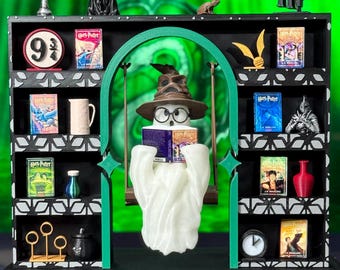 Gewölbtes Mini-Bücherregal mit Schaukelregal Nur benutzerdefinierte Farben Kein Geist enthalten