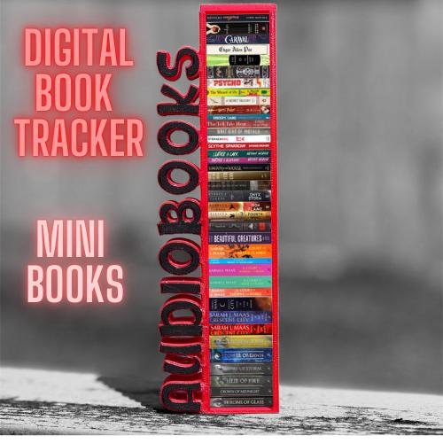 Reading goal Tracker | audiobook tracker | movie dates | Music | reading Challenge Miniature book holder | 2025 Reading goal |