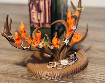 3d gedrucktes Flammendes Geweih Schmuck Display