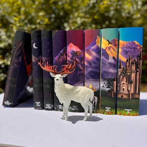 Hirsch mit flammendem Geweih | Leuchtet im Dunkeln für unsterbliches Leuchten | Regal Candy | Fantasie |