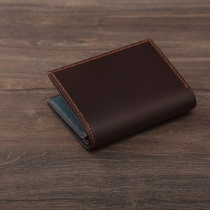 Bifold Card Wallet with zippered compartment image 8