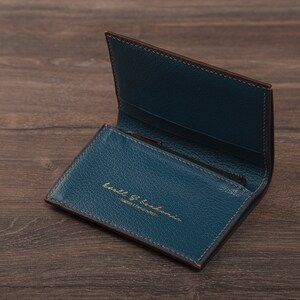 Bifold Card Wallet with zippered compartment image 2