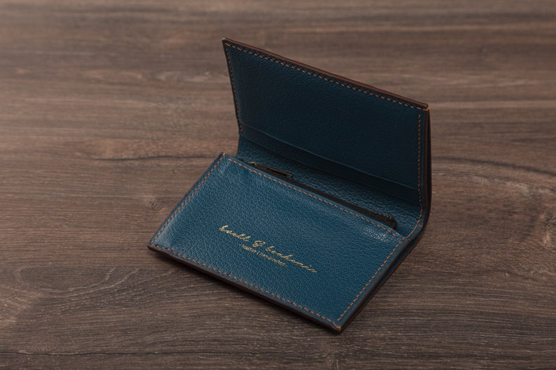 Bifold Card Wallet with zippered compartment image 2
