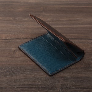 Bifold Card Wallet with zippered compartment image 5