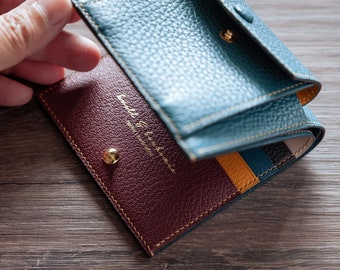 Shrunken Calf Wallet With Coin Compartment