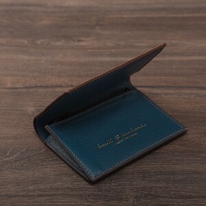 Bifold Card Wallet with zippered compartment image 4