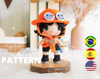 Fire Pirate Mini Amigurumi Pattern