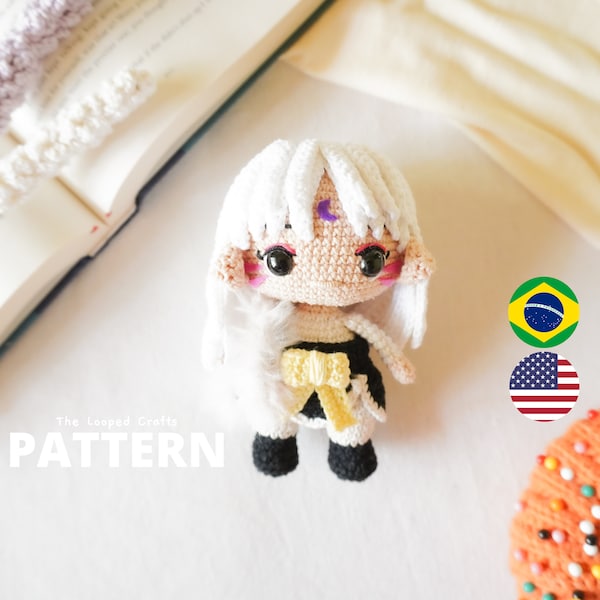 Patrón Mini Amigurumi Demonio Blanco